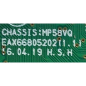 MAIN FUENTE PARA MONITOR LG / NUMERO DE PARTE EAX66805202(1.1) / CHAISIS:MP58VQ / 731M038F-0008 / PANEL LGM238LC4(SLA2) / MODELO 24MP60VQ-P.AUSMEVN	